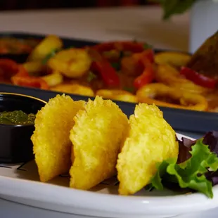For an amazing start, try chicken or beef empanadas.