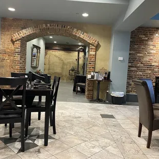 Inside restaurant
