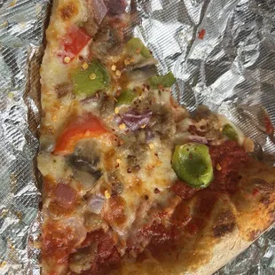 Veggie Pizza slice.