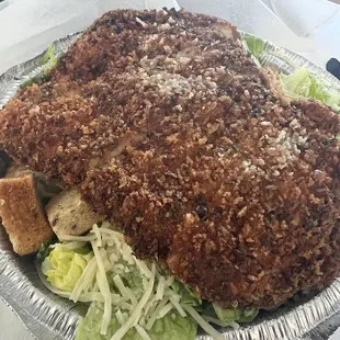 Caesar Salad crispy chicken