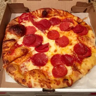 9&quot; pepperoni pizza + a drink for $5.95 deal