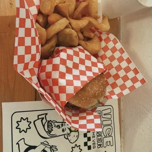 vice burger and sidewinder fries