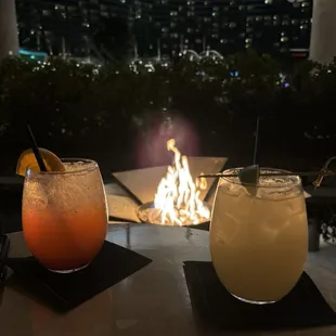 Sunset Sparkler on the left, Yuzu Me Up on the right.