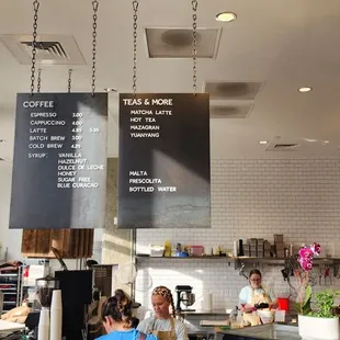 the interior of the restaurant