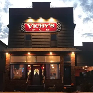 the front of the restaurant