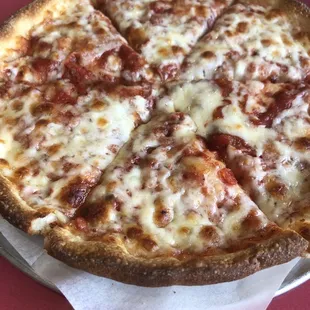 a slice of pizza on a plate