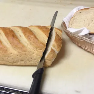 Our &quot;FAMOUS BREAD&quot; baked fresh and sliced for every order!!!