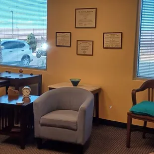 Another view of my office. I made sure no one can see in from the outside, for confidentiality.