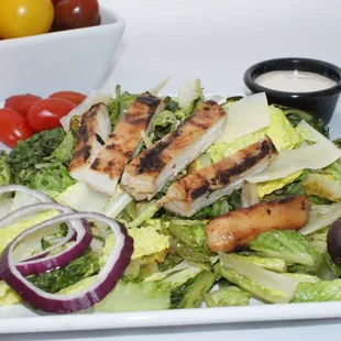 Grilled Caesar Salad with Chicken