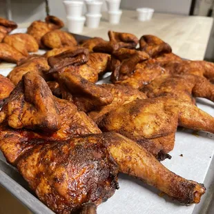 Half Chickens Smoked fresh daily!!