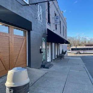 the outside of the building