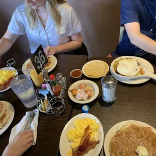 people eating breakfast