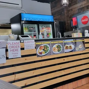 a view of the counter