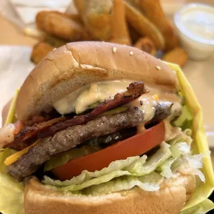 Avocado Bacon Cheeseburger