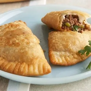 a plate of empanadas
