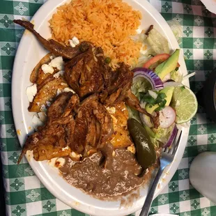 Authentic quail enchiladas(enchiladas de guilota). Delicious!