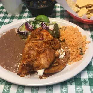 Delicious authentic red enchiladas! Great service, handmade tortillas and authentic aguas frescas