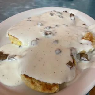 Bisquits and gravy very filling and super good