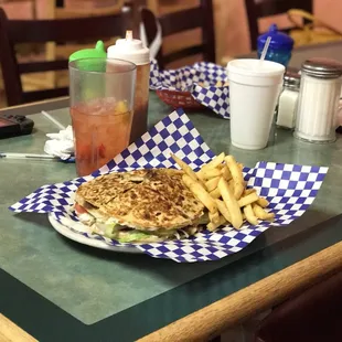 a plate of food on a table