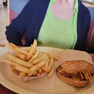Fish Sandwich with Cheese &amp; Small Fries