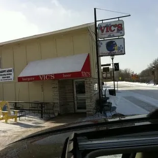 the outside of the building