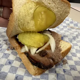 Brisket sandwich