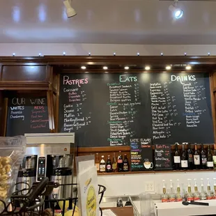 Wall menu as of 02/2019