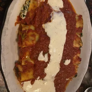 Cannelloni...accompanied by Caesar salad (not pictured). Both were amazing!