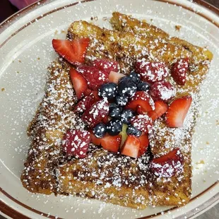 Daily Special: Almond French toast with lemon curd and berries