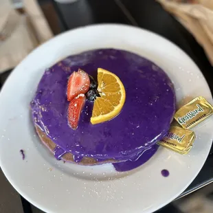 Ube pancakes