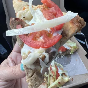Gyro Pizza  10" slice