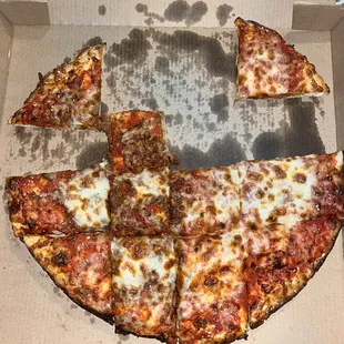 a pizza in a pizza box