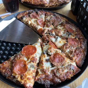 Stamp collector GF pizza.