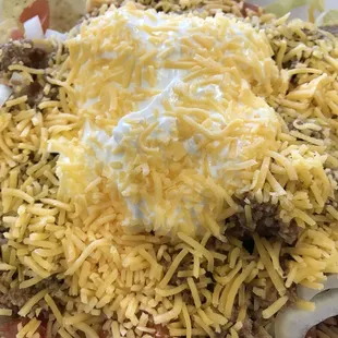 a plate of taco salad