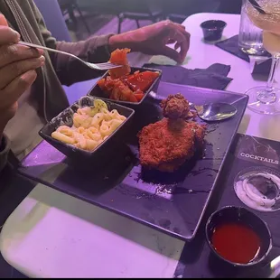 Catfish The Right Way Vic Mac &amp; Cheese sweet potatoes