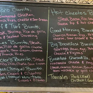 Menu Specials
