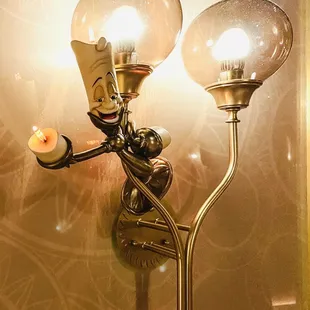 Lumiere Candle Guy from Beauty &amp; the Beast, Victoria &amp; Albert&apos;s Restaurant, Disney&apos;s Grand Floridian Resort, Orlando