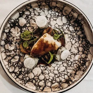 Glacier 51 Toothfish Charred mushroom sambal, Victoria &amp; Albert&apos;s Restaurant, Disney&apos;s Grand Floridian Resort, Orlando
