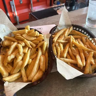 Different types of fries.