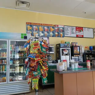 the inside of the store
