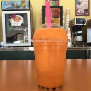 Thai Tea with Boba.
