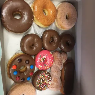 food, donuts, dough desserts