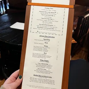Food menu
