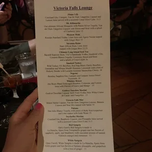 a hand holding a menu