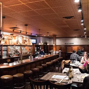 the view of the bar area