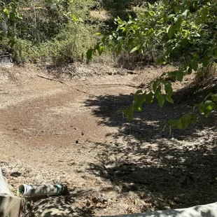 Empty pond excavated was only told 4 days before arrival