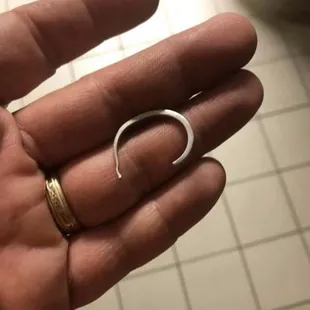 Ring after being cut