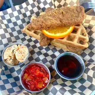 Vegan Chicken and Waffles