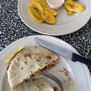 two plates of food