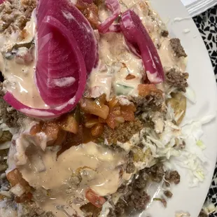 Tajadas con carne molida